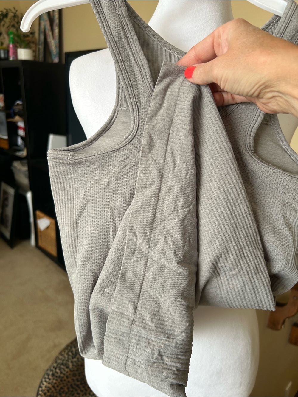 lululemon athletica Gray Ribbed Racerback Long Tank - Picture 6 of 7